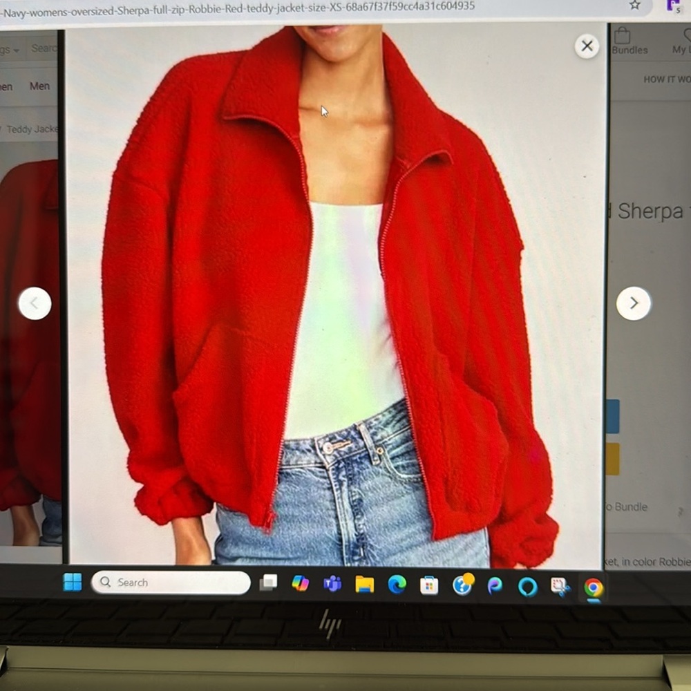 Vibrant Red Cozy Jacket for Women - never worn - 2X